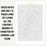 Criminal Law Revision Notes - How to Get a First in Law